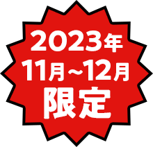 2023年11月～12月限定